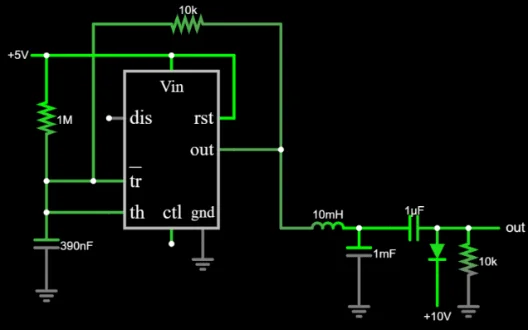 555 timer DC to AC converter