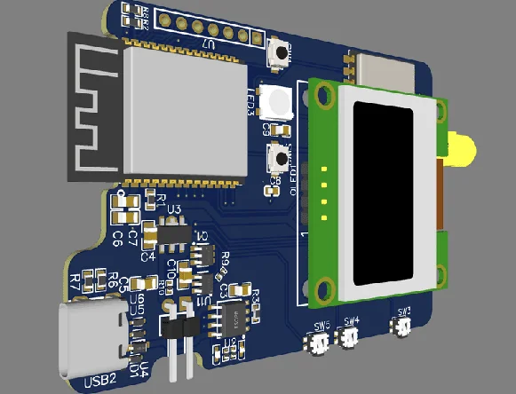 AIoT sensor PCB design- 3D visualization