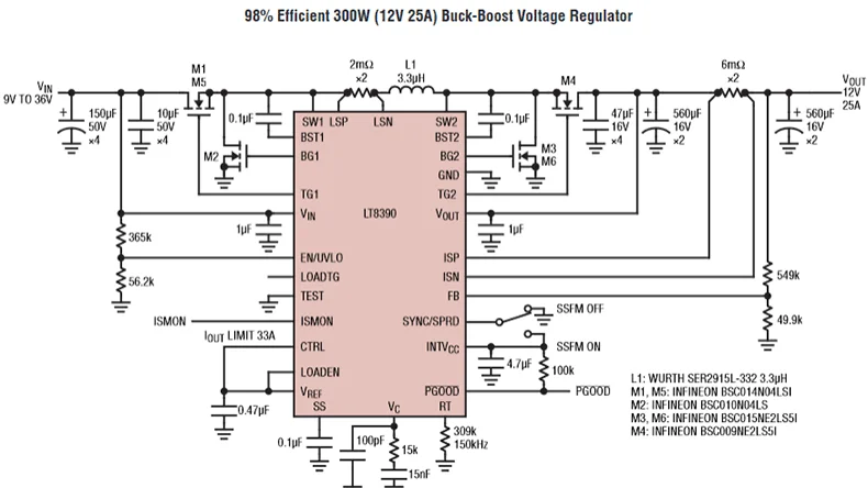 buck-boost converter schematic example