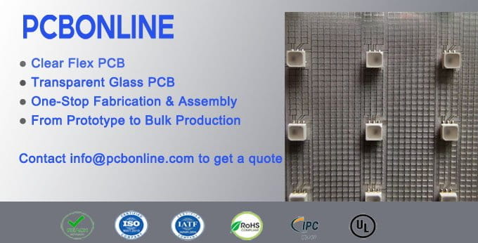 clear PCB manufacturer PCBONLINE