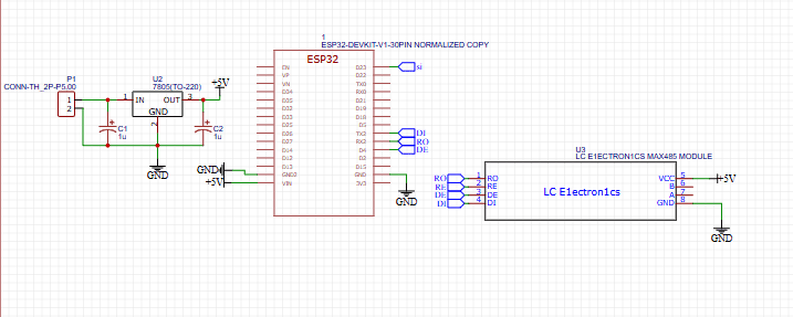 >ESP32 RS485 circuit diagram