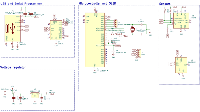 fitness tracker circuit schematic