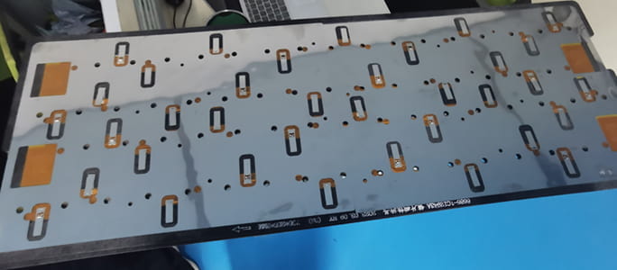 flex PCB asembly fixed with jigs