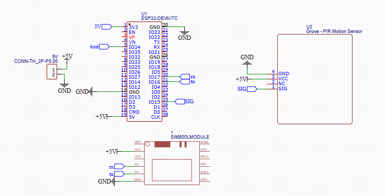 GSM project schematic