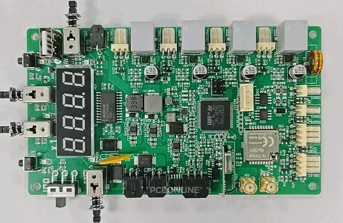 SMD electronic components mounted on PCB