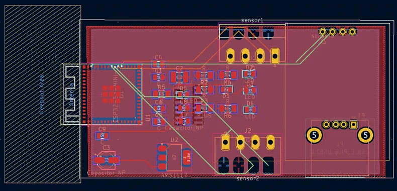 IoT health monitoring PCB layout