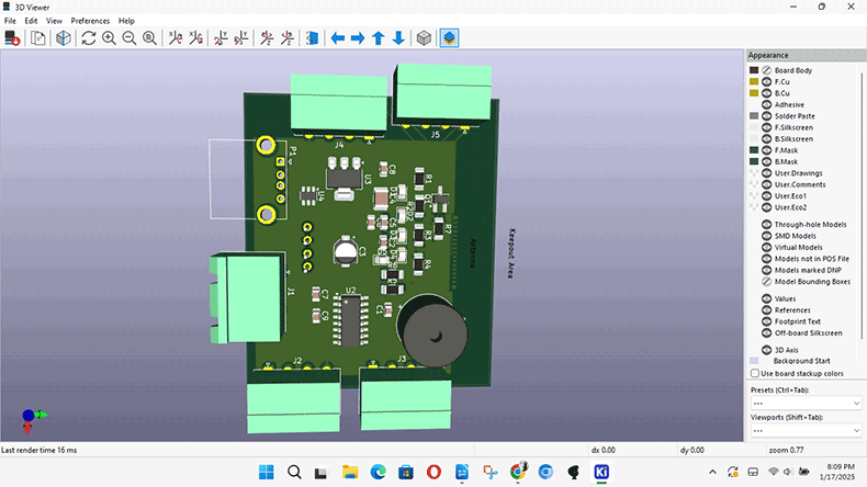 IoT quality monitor PCB design 2