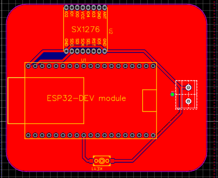 LoRa transmitter PCB