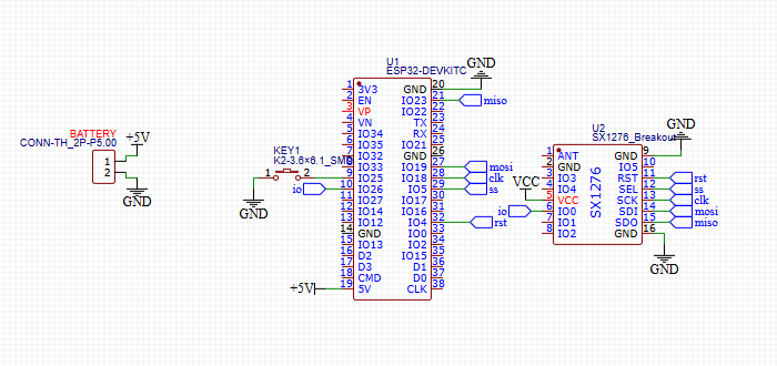 LoRa transmitter schematic