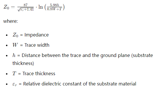 microstrip line impedance