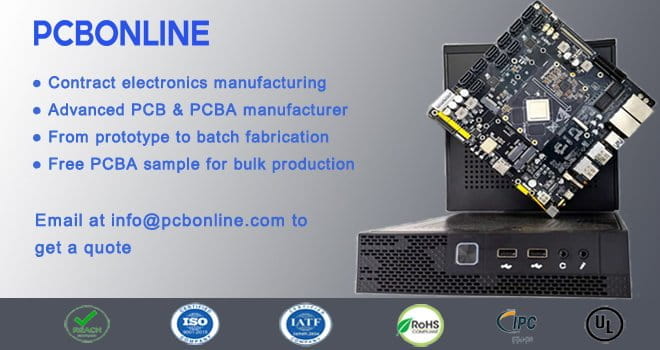 PCB assembly services of PCBONLINE
