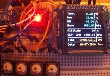 portable color OLED weather station