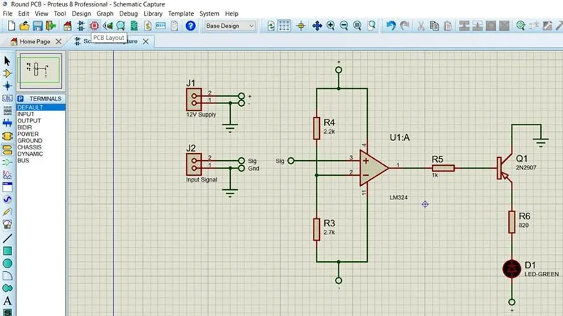 round PCB layout 1