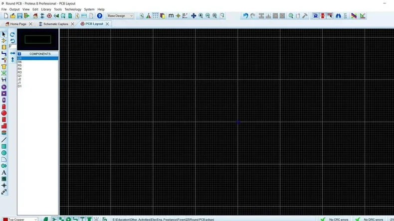 round PCB layout 2