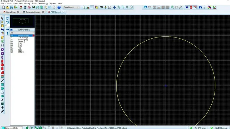 round PCB place components 1