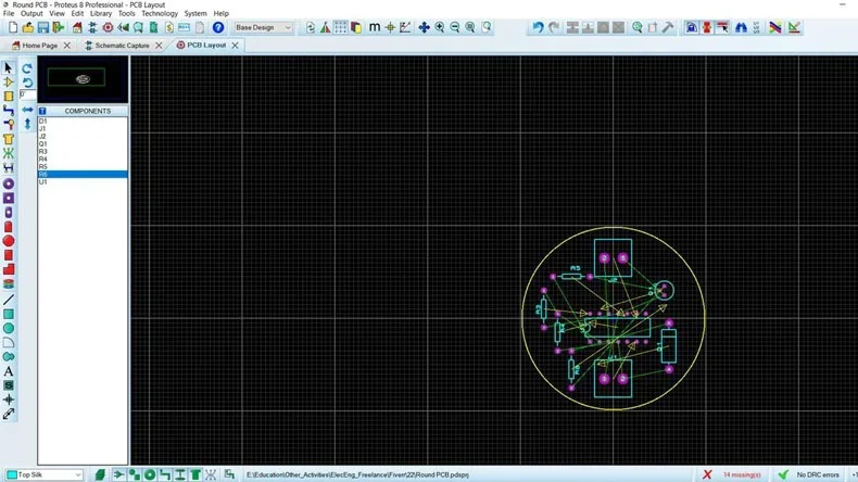 round PCB place components 4