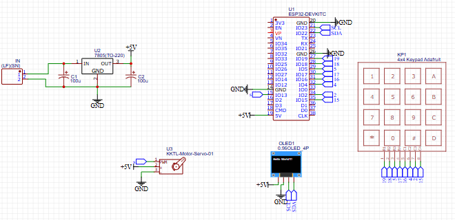 smart door lock schematic