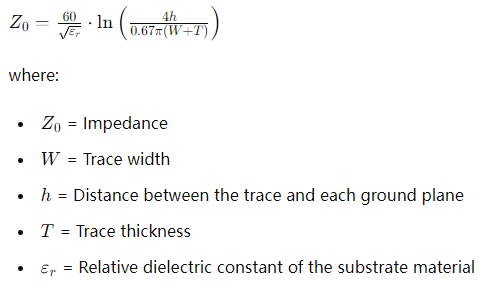 stripline impedance