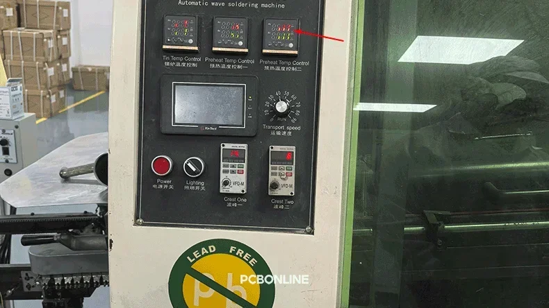 wave soldering preheat temperature
