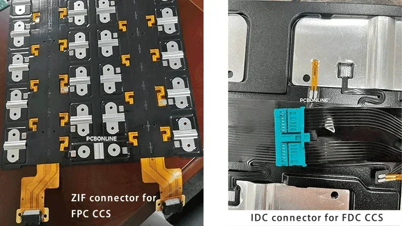 ZIF and IDC connectors for CCS