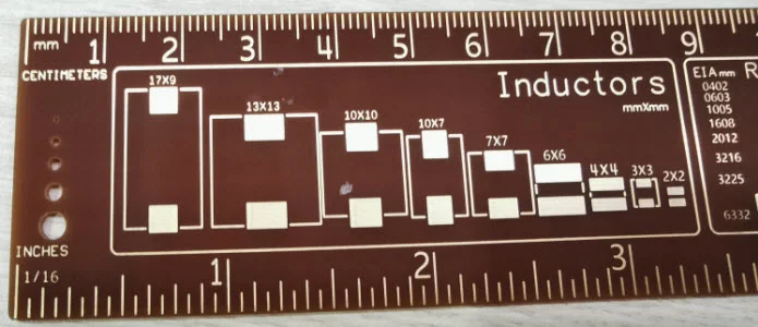 PCB ruler inductors