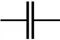 unpolarized capacitor symbol